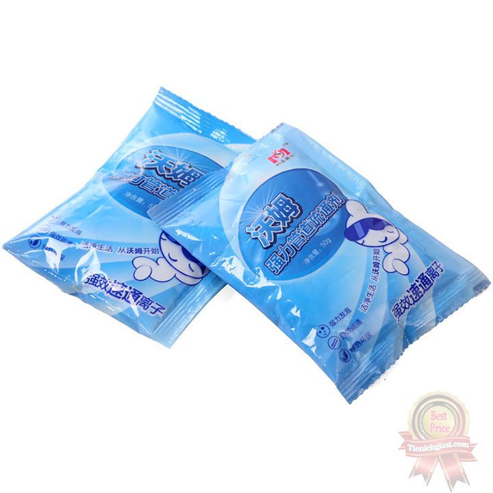 Bột thông cống bồn cầu chống tắc cống khử mùi hôi | Bột tẩy sạch cống thông bồn rửa bát cao cấp 50g