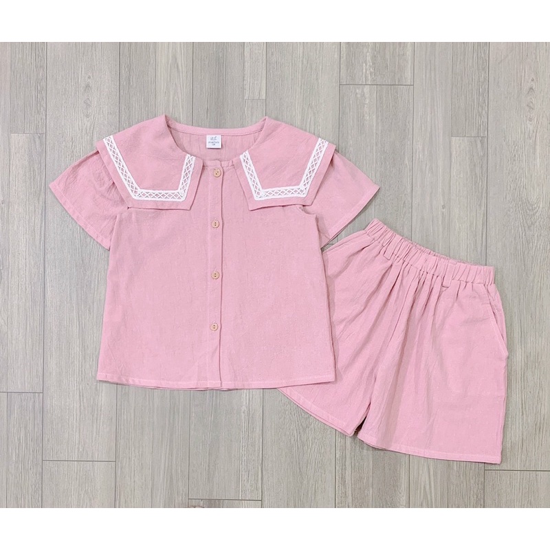 Bộ hồng Melisa cổ thuỷ thủ - HÀNG SALE KO ĐỔI TRẢ