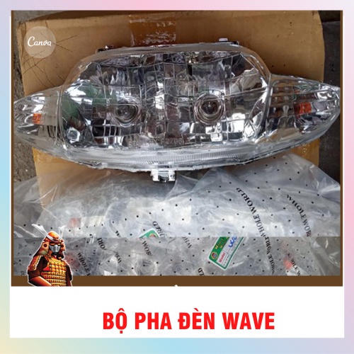 Cụm đèn pha Wave Alpha wave zx 2 bóng cao cấp kèm đuôi bóng ptxm chợ trời