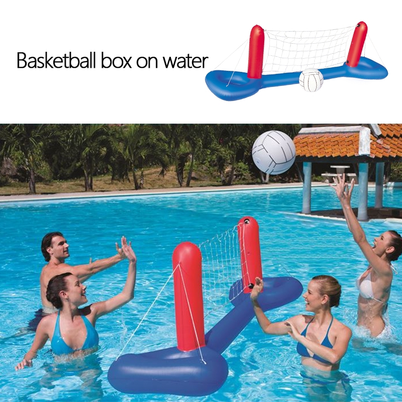 Water Floating Volleyball Net Adult Children Swimming Pool Entertainment Fun PVC Inflatable Toy Volleyball Game 『Prettyhat 』