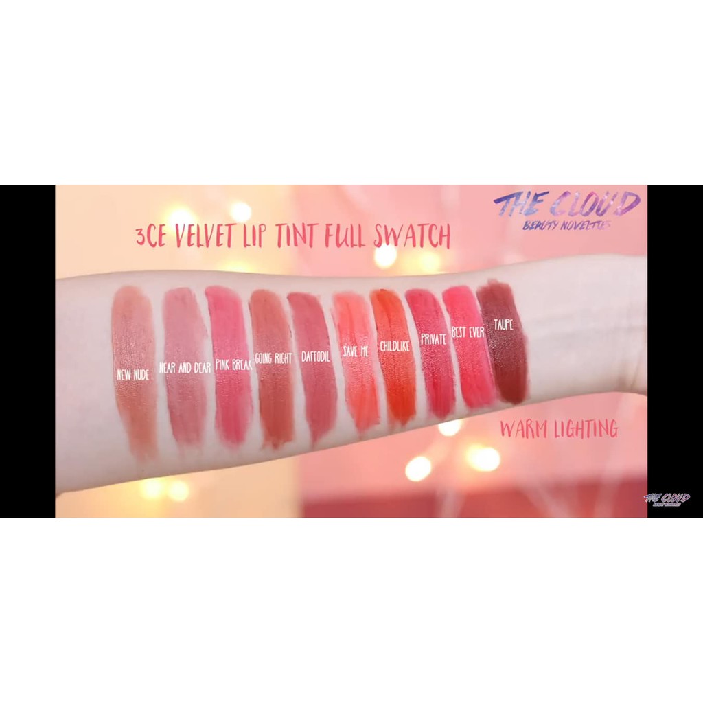 SON 3CE VELVET LIP TINT CHÍNH HÃNG ( CÓ SẴN) 5 MÀU MỚI