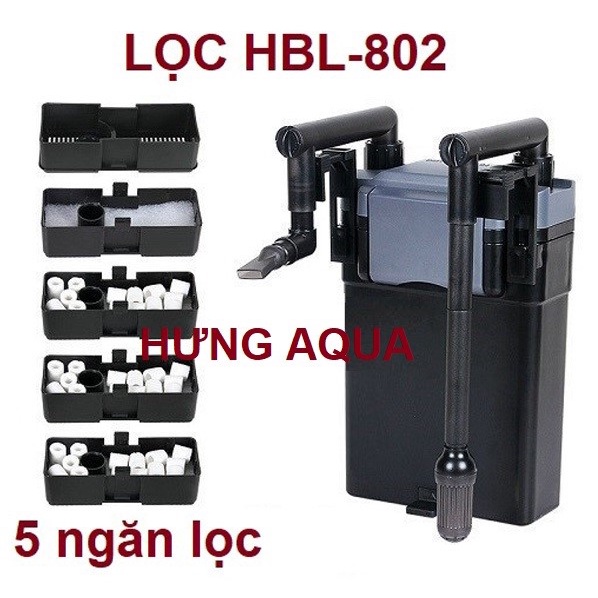 Máy lọc treo, máy lọc thác hồ thủy sinh - lọc treo SUNSUN HBL-801/802/803 6W tiết kiệm điện, lọc siêu sạch (chính hãng)