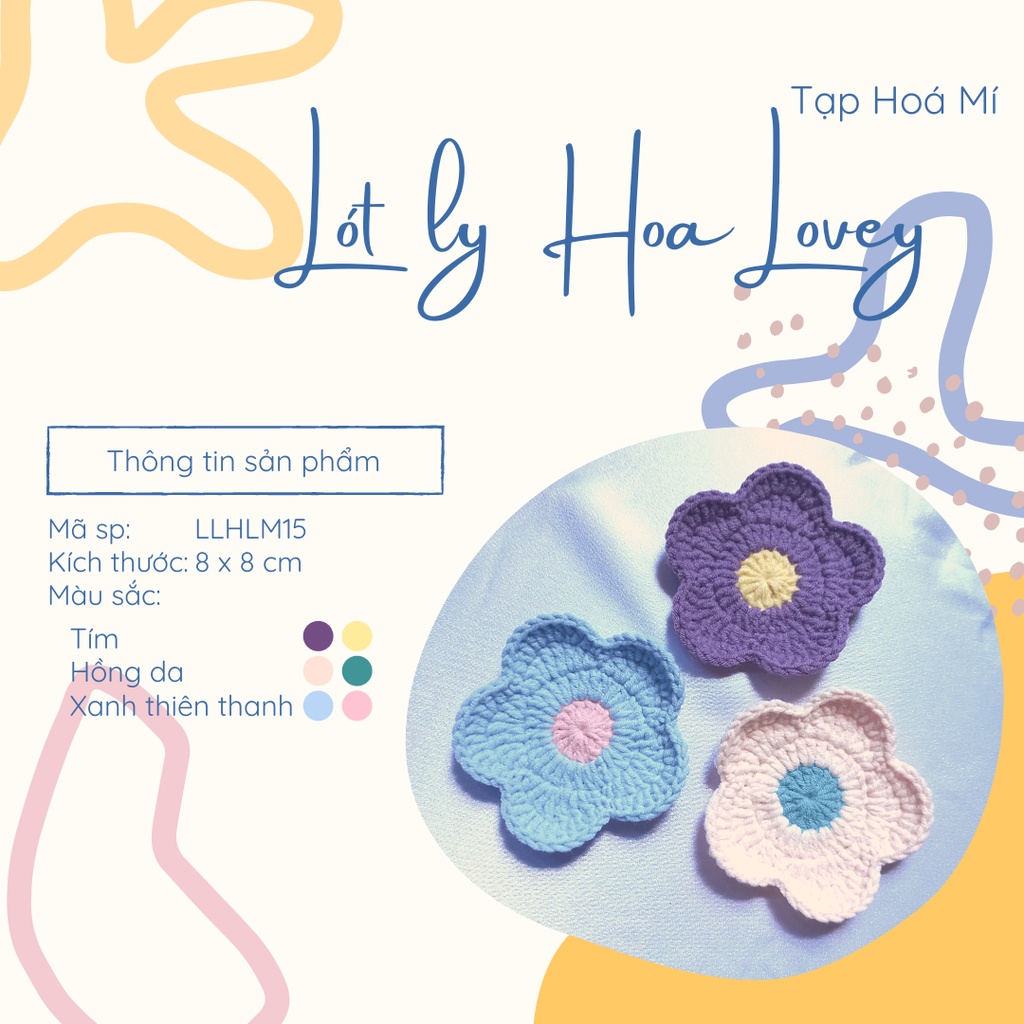 LÓT LY HOA LOVEY MINI SIÊU ĐÁNG YÊU