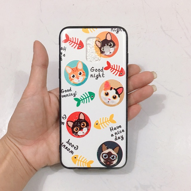 Ốp sam sung A6 ( Mèo, Cá)