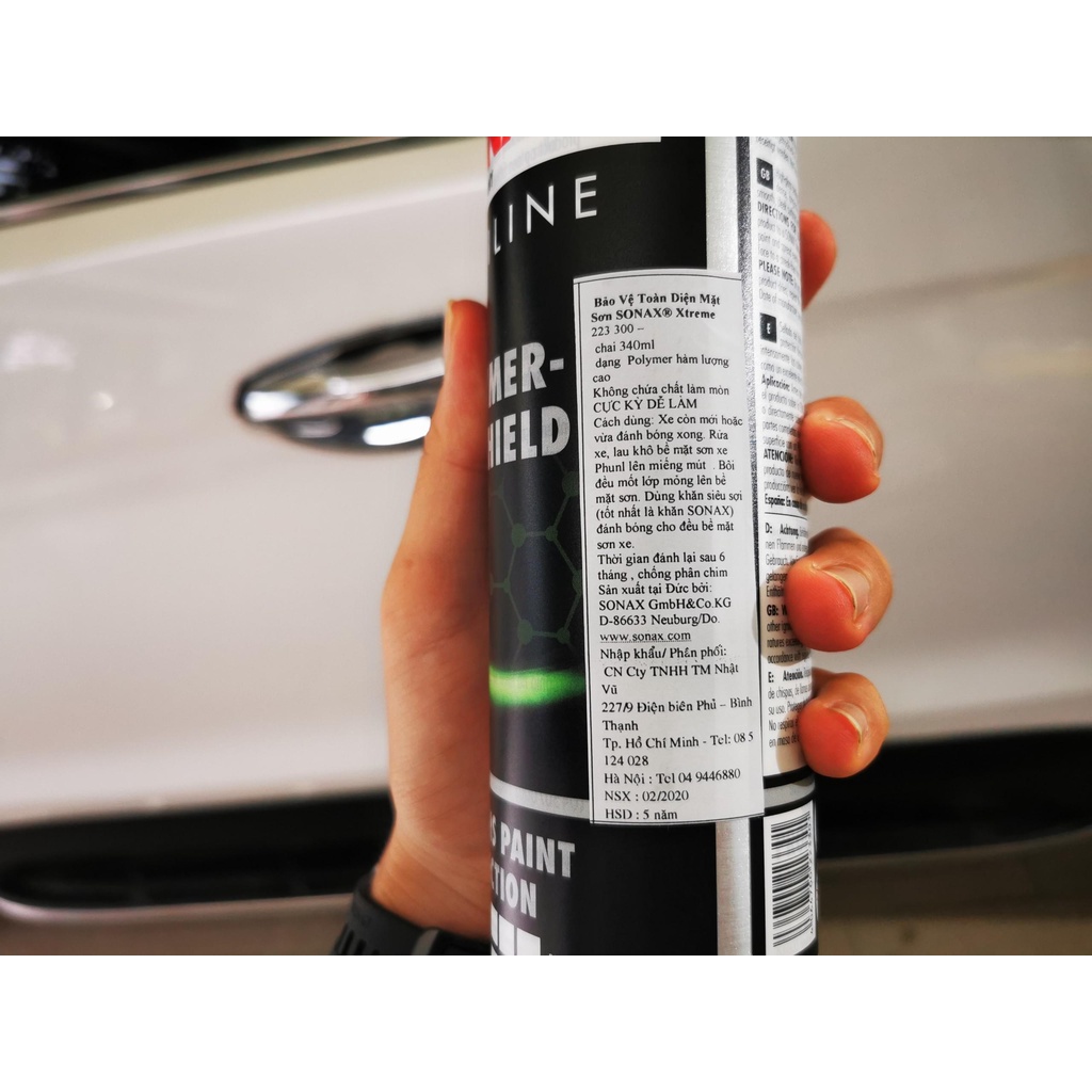 Polymer Phủ Bóng và Bảo Vệ Sơn Xe Toàn Diện Sonax Profiline Polymer Netshield 223300 340ml Kèm Quà