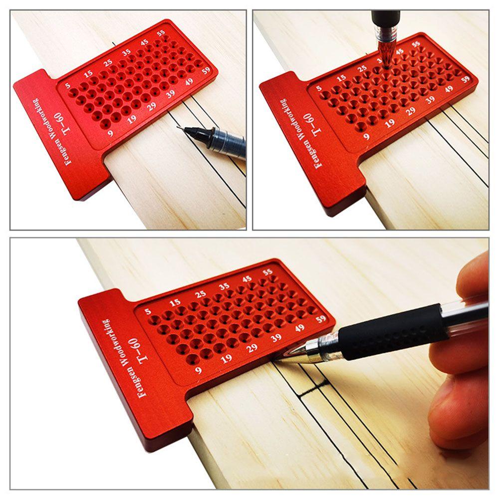 MUVAKO Dụng Cụ Đánh Dấu Gỗ Hình Chữ T Mini Tiện Dụng Cho Gia Đình