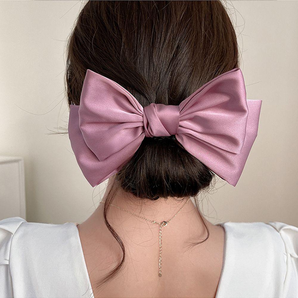 Kẹp Tóc Hình Nơ Cỡ Lớn Thời Trang Mùa Hè Pháp Cổ Điển Dành Cho Bạn Nữ VANES1