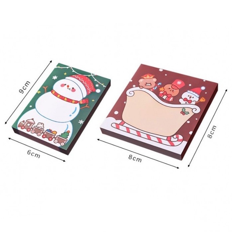 [Phong Cách Ngẫu Nhiên] Set 50 Tờ Giấy Ghi Chú Trang Trí Giáng Sinh Dễ Thương