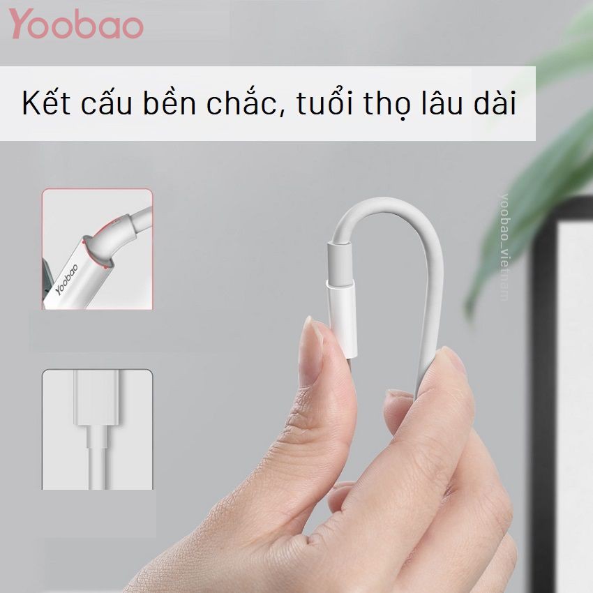 Cáp Sạc 2 Đầu Type-C Sạc Nhanh 60W Cho Điện Thoại, Máy Tính Bảng, Laptop - YOOBAO YB-482PD