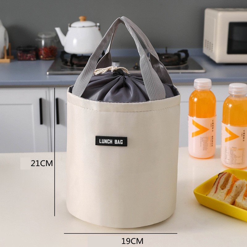 Túi đựng cơm tròn LUNCH BAG cao cấp,có lót nhôm giữ nhiệt, cách nhiệt, chống thấm cực tốt