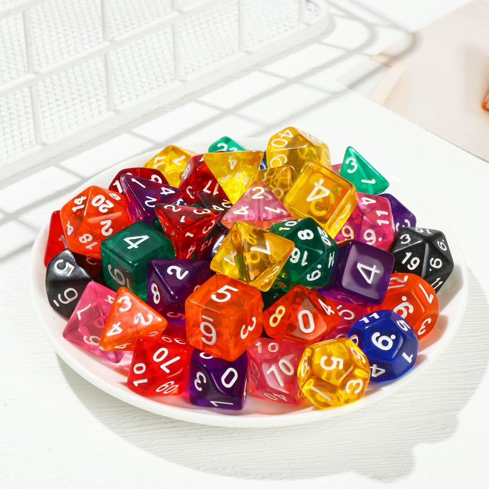 MYRONGOODS 7Pcs/Set Polyhedral Game Accessory Leisure Entertainment Toys