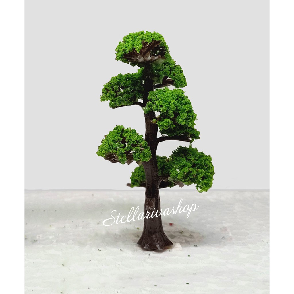 Mô hình cây tùng bonsai Nhật Bản 10cm trang trí tiểu cảnh, nhà mô hình