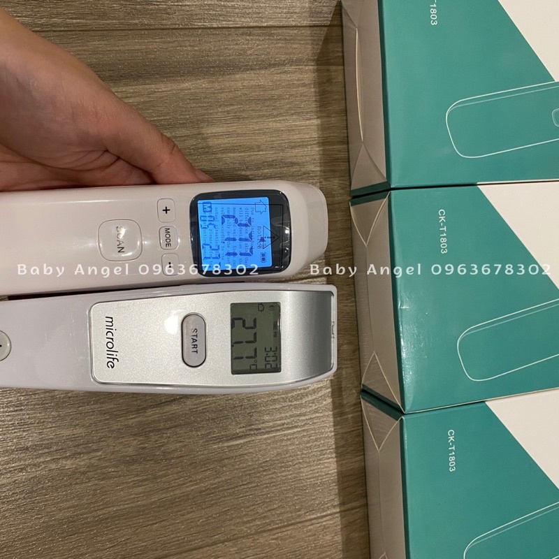 Nhiệt kế đo trán hồng ngoại cao cấp, chính xác, tiện dụng, đo được cả nước và không khí