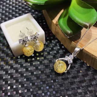 Combo bông tai mặt dây chuyền