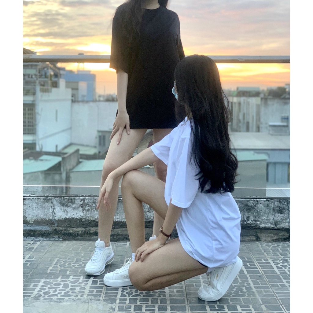 Áo thun in theo yêu cầu unisex form rộng tay lỡ vải 100% cotton 4 chiều thấm hút tốt, dày dặn