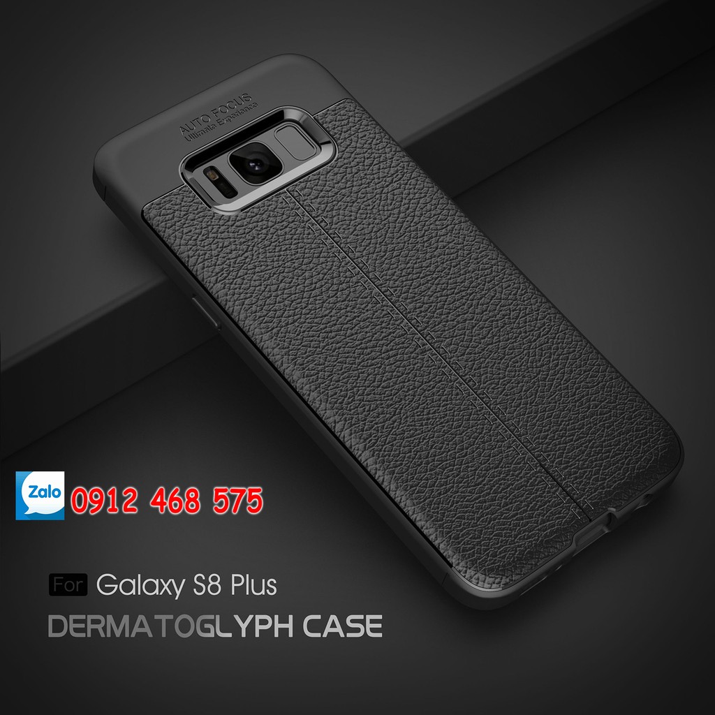 Ốp lưng Samsung Galaxy S8 Plus vân da cao cấp Auto Focus
