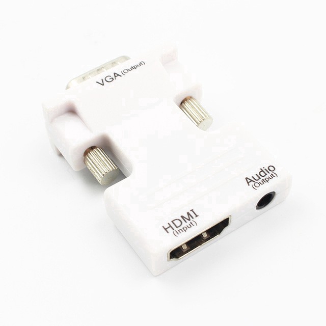 Đầu chuyển đổi HDMI sang VGA 3.5mm hỗ trợ 1080P kèm cáp âm thanh