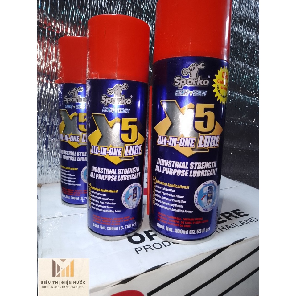 Chai xịt vệ sinh sên, bôi trơn, chống rỉ đa năng X5