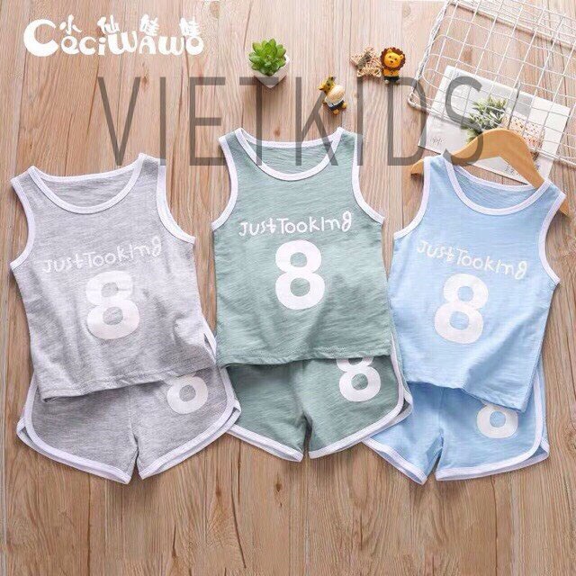 FREESHIP - Bộ quần áo 3 lỗ bé trai Richkid Quần áo sát nách cho bé từ 8 - 24kg