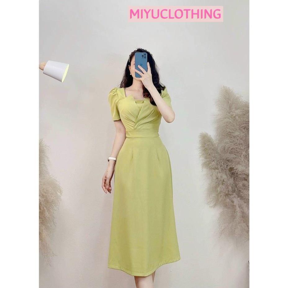 Đầm dự tiệc cao cấp sang trọng váy xòe xinh đẹp trẻ trung thanh lịch kín đáo MiyuClothing