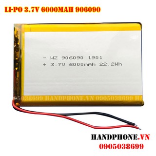 Pin Li-Po 3.7V 906090 6000mAh (Lithium Polyme)