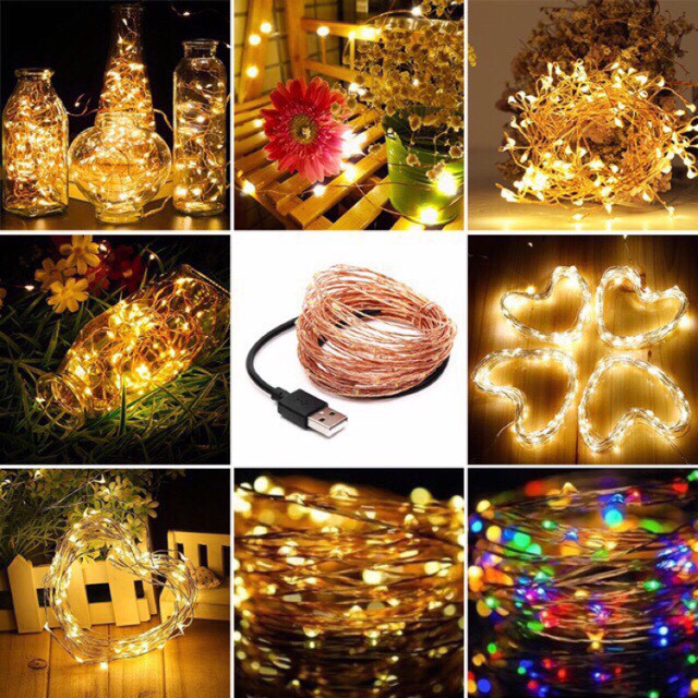 Dây đèn Led fairylight ,dây đèn đom đóm 3 mét dùng pin