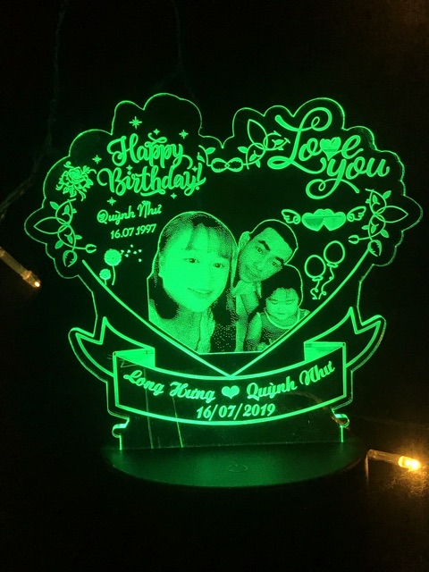 Đèn led 3d hình ảnh theo yêu cầu