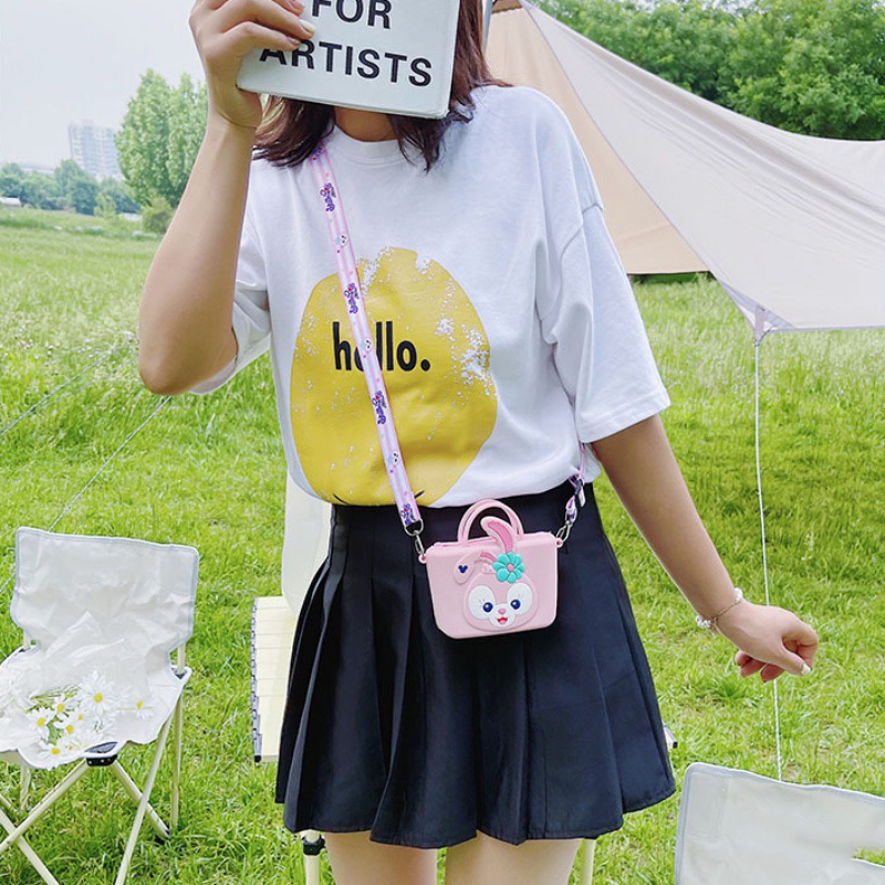 Túi đeo chéo hình thỏ hoạt hình thiết kế dễ thương cho mẹ và bé