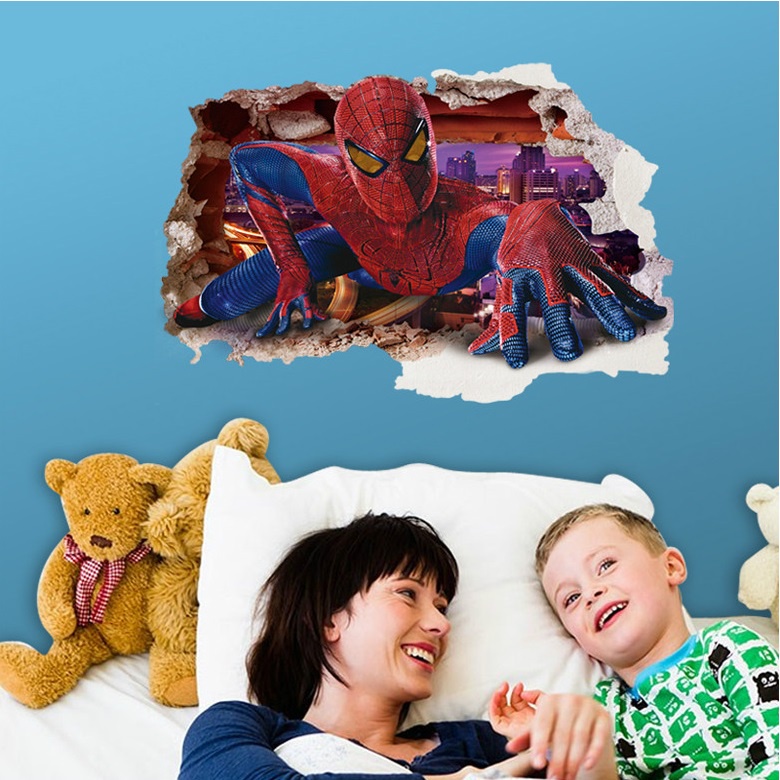 Decal Tranh Siêu Anh Hùng Người Nhện - Decal Spider Man mẫu số 7 AMYSHOP