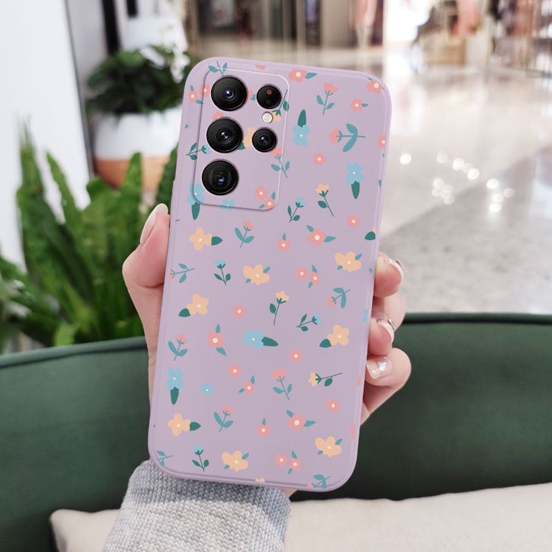 Ốp Điện Thoại Họa Tiết Hoa Mini Thời Trang Cho Samsung Galaxy S23 S22 Ultra Plus