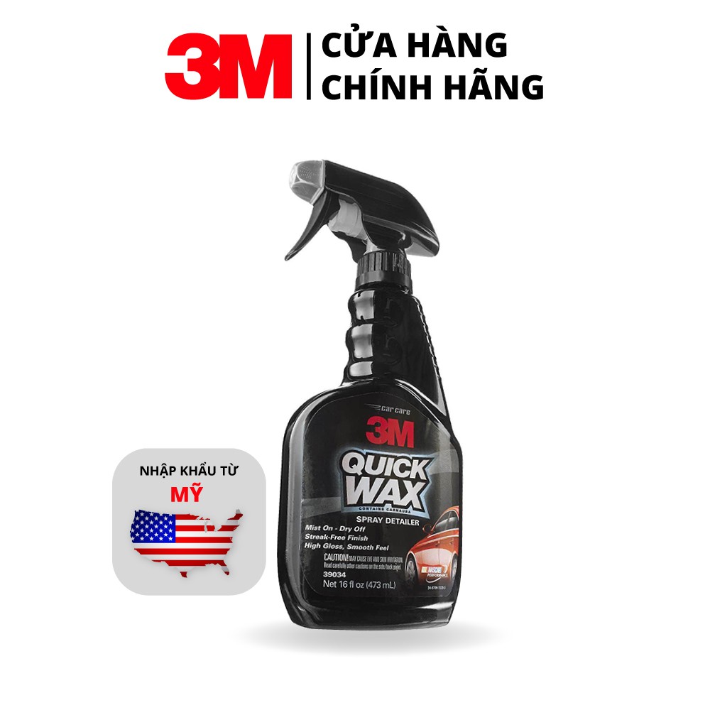 Chai xịt tăng độ bóng sơn 3M 39034 473ml - Tặng miếng thơm - Voucher 20k đơn hàng từ 299k