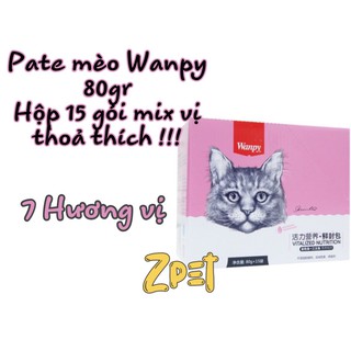 (WANPY) Combo 15 gói pate Wanpy 80gr mix vị theo yêu cầu - 7 Vị