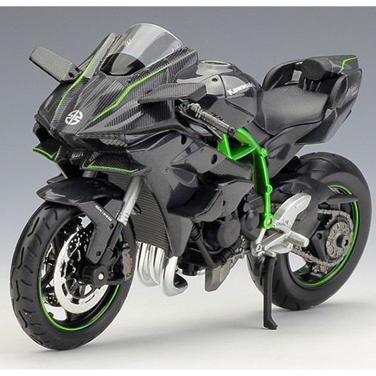 XE MÔ HÌNH KAWASAKI NINJA H2R TỈ LỆ 1:12 - ĐEN - MAISTO - 8696