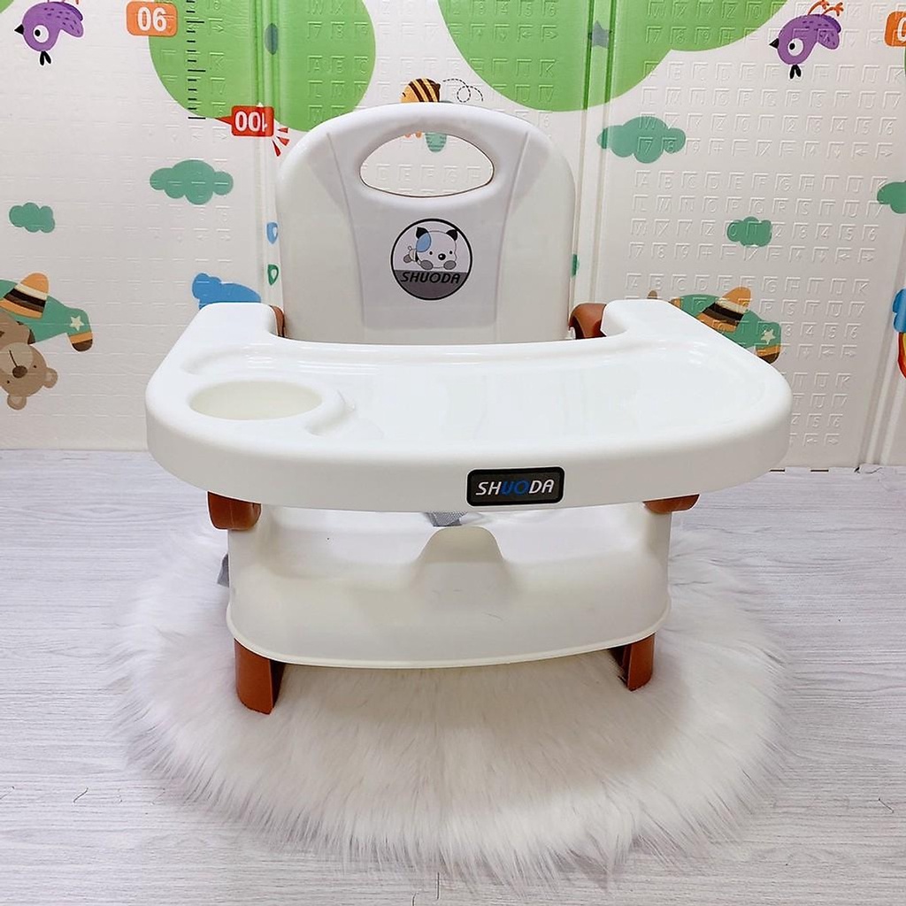 Ghế ăn dặm cho bé gấp gọn đa năng 3in1 có dây dai an toàn mặt bàn tháo rời tiện đi du lịch GA518