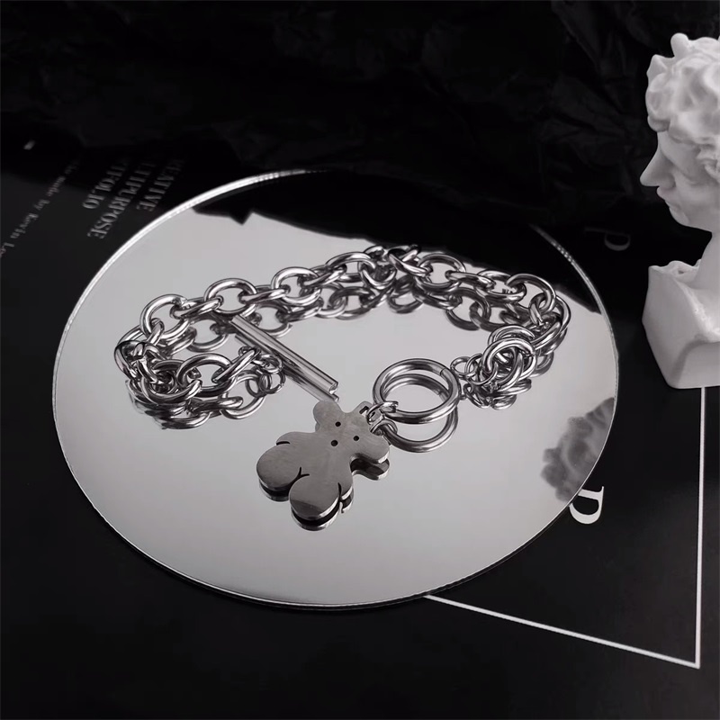 Vòng Tay Mặt Hình Gấu Cá Tính Độc Đáo Phong Cách Hip Hop
