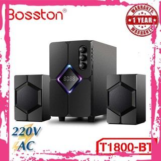 Loa Pc Gaming Bluetooth Để Bàn 2.1 Bass, Treble Loa Máy Vi Tính Nghe Nhạc Không Dây T1800-BT Hỗ Trợ Usb - Thẻ Nhớ