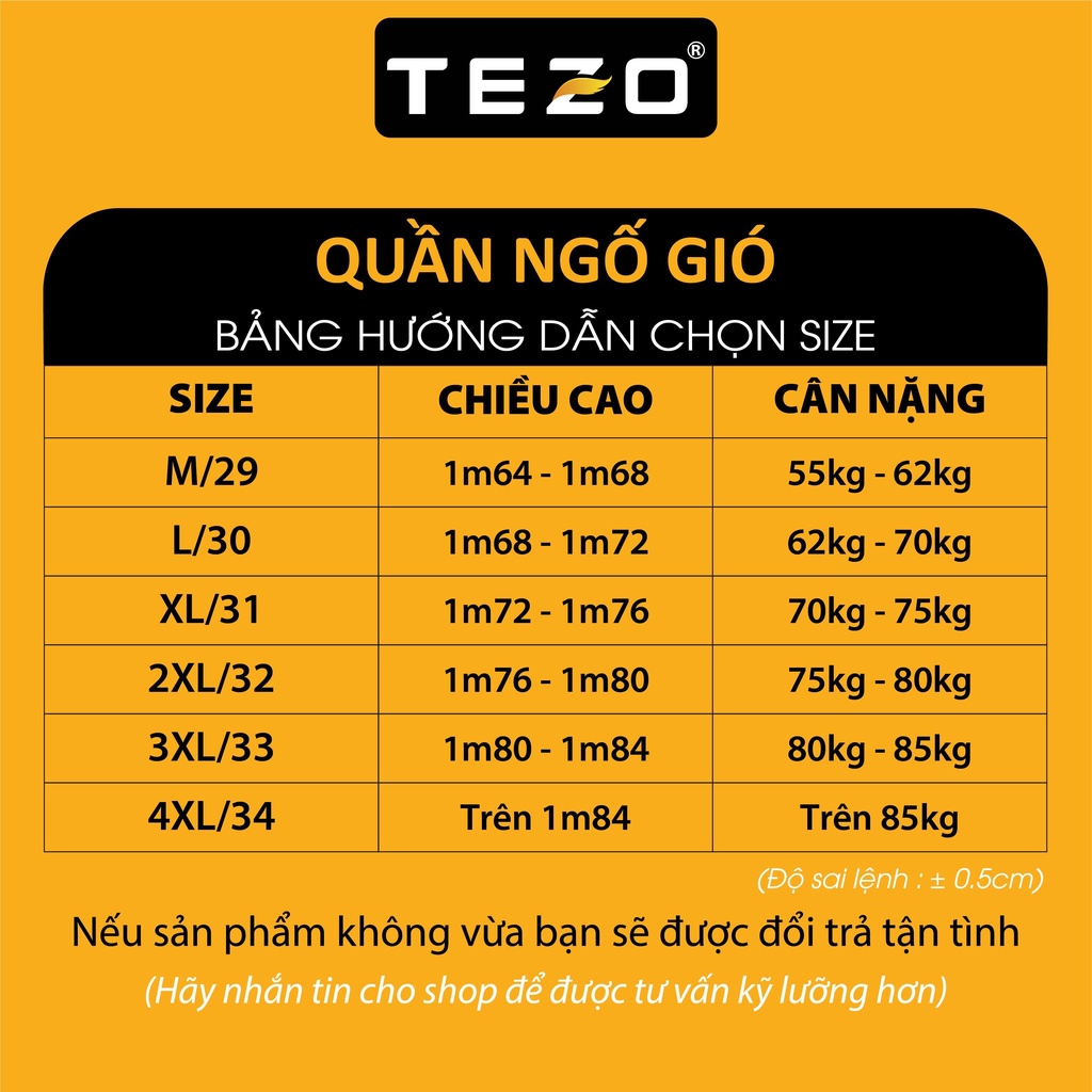 Quần ngố gió cao cấp Tezo dáng thể thao trẻ trung năng động 2201QNGB05