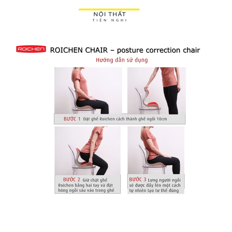 [HOẢ TỐC HCM] GHẾ CHỈNH DÁNG NGỒI ROICHEN CHO NỮ.Ghế công thái học chống gù thương hiệu Hàn Quốc nhỏ gọn.