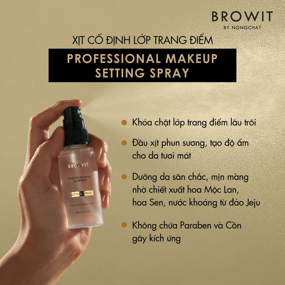 Xịt cố định lớp trang điểm Browit Professional Makeup Setting Spray 50ml