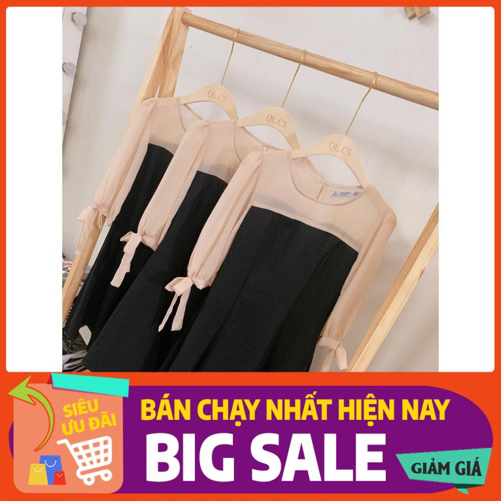 BÁN SỈ ĐẦM DỰ TIỆC UMI PHỐI VOAN TAY LỠ THANH LỊCH X002 - KÈM ẢNH THẬT