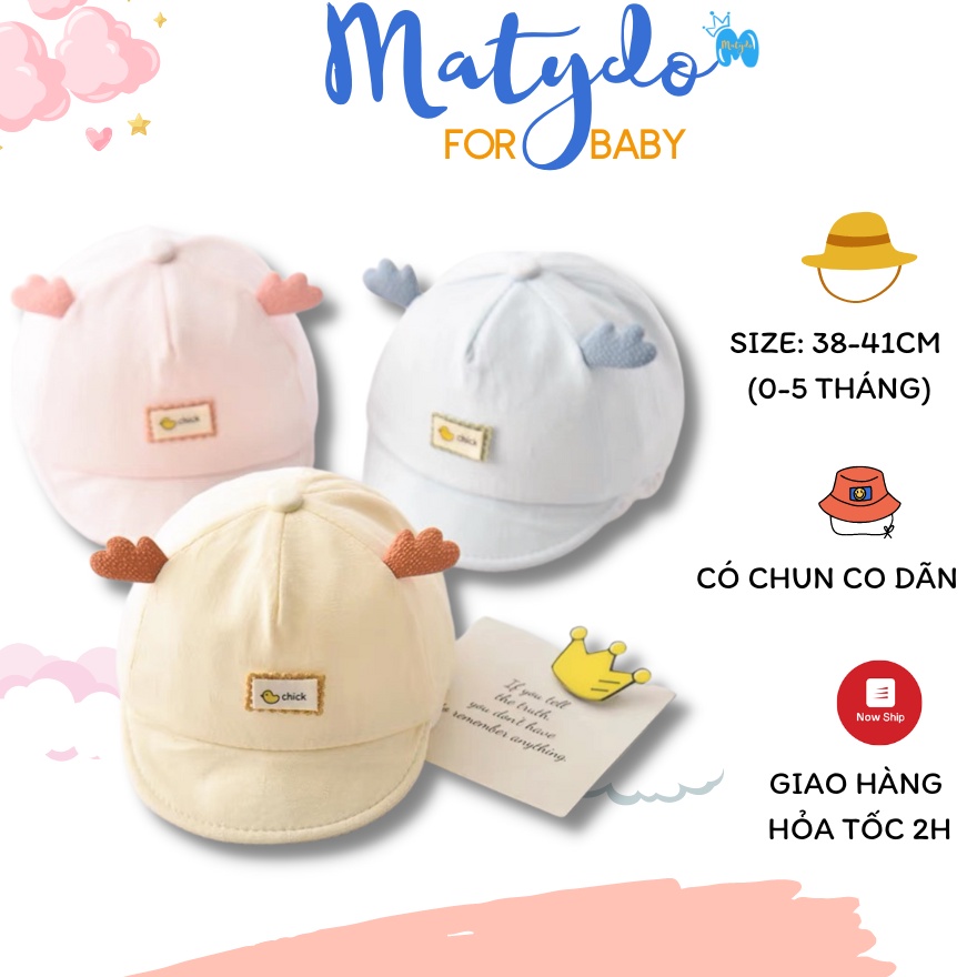 Mũ cho bé sơ sinh hình gà CHICK nón trẻ em bé trai bé gái mềm mại đáng yêu từ 0 đến 12 tháng phụ kiện trẻ em MSS03