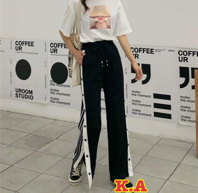 Quần xẻ cúc bấm siêu hít hót