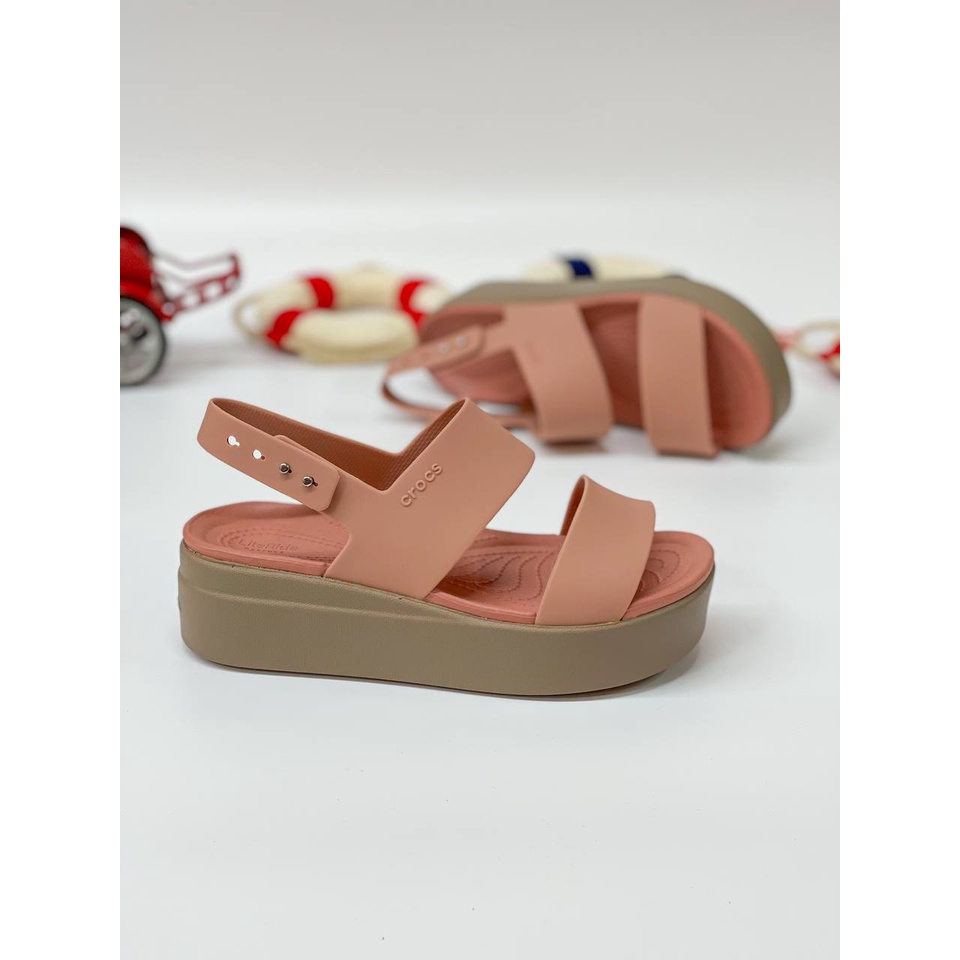 Giày Sandal Brooklyn Wedge nữ đế cao 5cm khóa gài nhựa cao cấp - Hàng chính hãng - Sấu vui vẻ Official