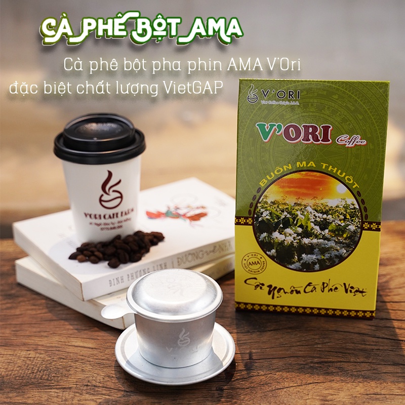 Cà phê nguyên chất Robusta V'Ori rang mộc 250gr, cafe bột pha phin ngon chuẩn gu người Việt UTZ | BigBuy360 - bigbuy360.vn