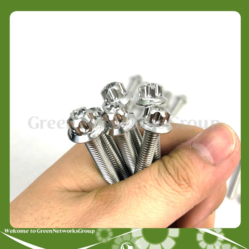 Bộ Ốc Lốc Máy Salaya Inox 304 Dành Cho Nhiều Dòng Xe Máy , Ốc Salaya CNC gắn xe Honda Yamaha Suzuki Greennetwork