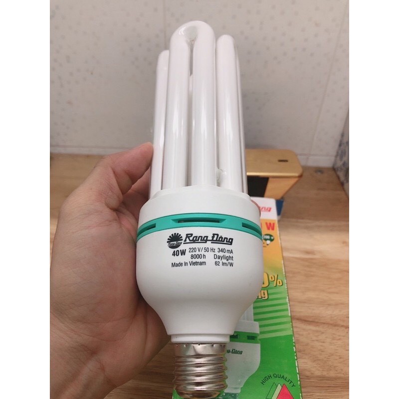 bóng compact 40w ánh sáng trắng 6500k Rạng Đông