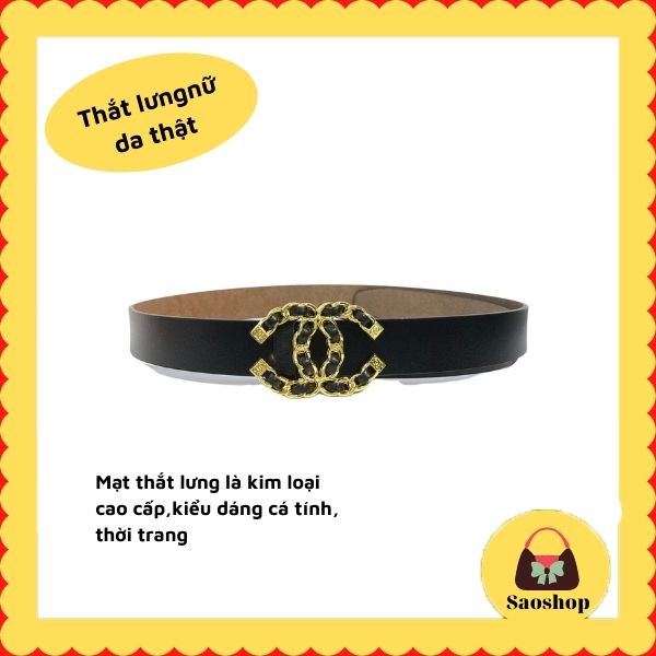 Thắt lưng nữ dây nịt nữ cá tính thời trang cao cấp, chất da 1 miếng mặt thắt lưng nữ cá tính- M12