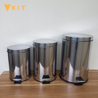 Thùng rác INOX đủ các loại dung tích 8L, 12L, 20L đạp chân VKIT