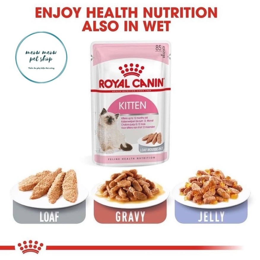 PATE ROYAL CANIN KITTEN gói 85g cho mèo [ 3 VỊ ] 💜FREESHIP💜 Thức ăn ướt dành cho mèo