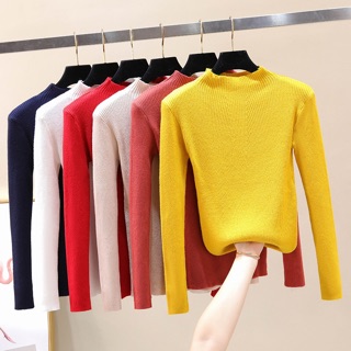 Áo len tăm cổ tim và cổ 3p